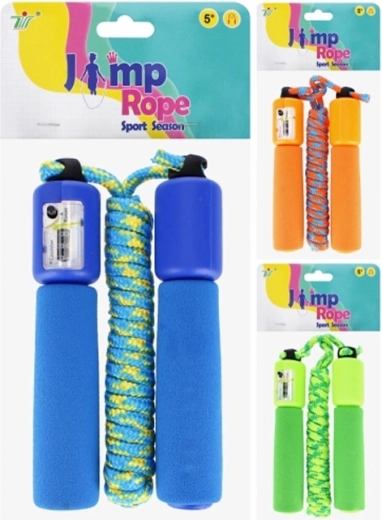 Švihadlo s počítadlom pre deti, penové rukoväte 250 cm