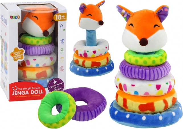 Plyšová vzdelávacia pyramída s líškou 27 cm