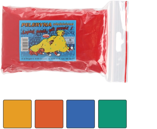 Mládežnícke pláštenkové pončo do dažďa unisex