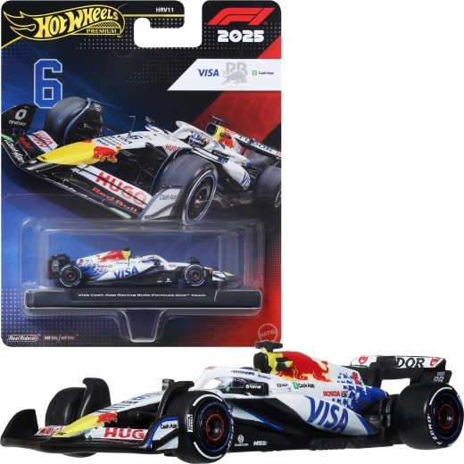 Hot Wheels Premium Formula 1 monopost 2025 Visa Cash App Racing Bulls Isack Hadjar #6 - 1 kus