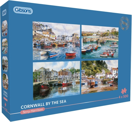 GIBSONS puzzle Cornwall pri mori – 4×500 dielikov