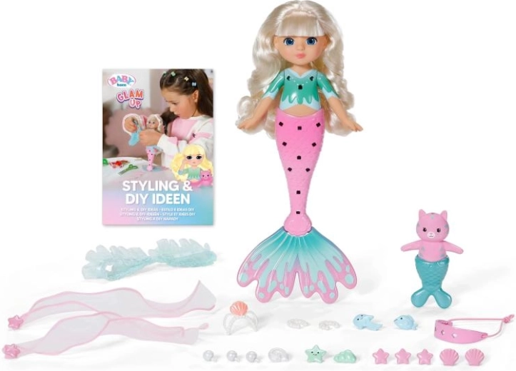 BABY born Glam Up morská víla Sparkle s meniacimi sa vlasmi