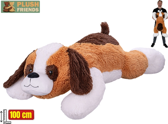 Plyšový bernardín 100 cm – ležiaci maznáčik z kolekcie Plush Friends