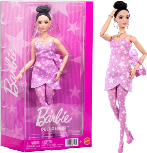 Barbie deluxe style ružový denim bábika s doplnkami