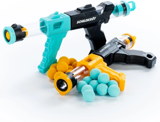 Schildkröt sada dvoch vystreľovačov s penovými loptičkami Fire Blasters