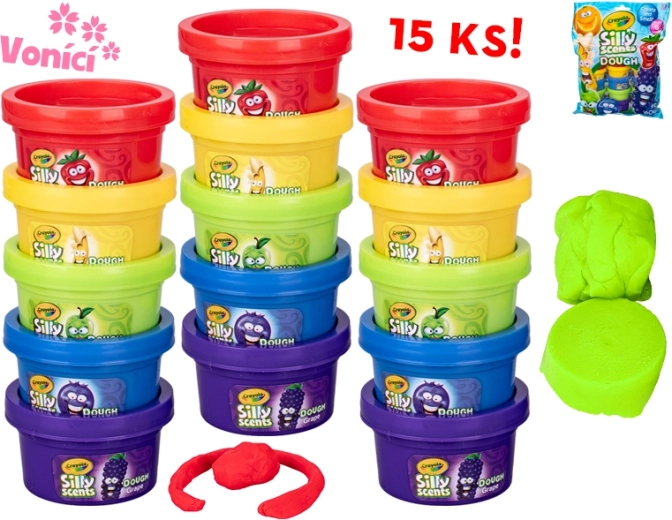 Crayola tvarovacia hmota s vôňou ovocia – sada 15 kelímkov