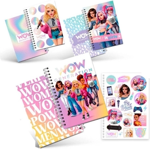 Krúžkový zošit A5 80 listov v pevnej väzbe WOW Generation Kids