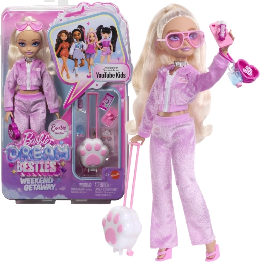 Barbie Dream Besties Barbie „Malibu“ víkendový výlet – módna bábika s doplnkami