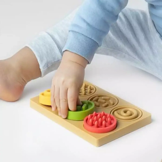 Senzorické puzzle krúžky pre bábätká 6m+ Mom's Care