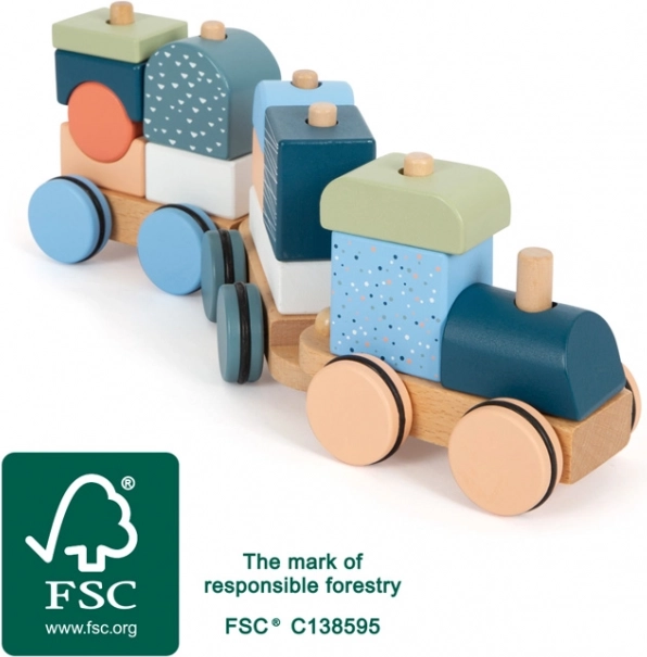 Drevený stohovací vlak Arctic small foot