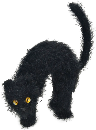 Párty dekorácia čierny kocúr 22 cm