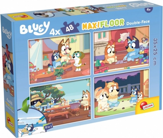 Puzzle Bluey maxi floor 4×48 dielikov, obojstranné