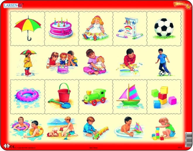 LARSEN puzzle: Čo ku čomu patrí? 10 dielikov