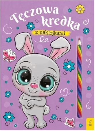 Zajačik – omaľovánky s dúhovou pastelkou a samolepkami