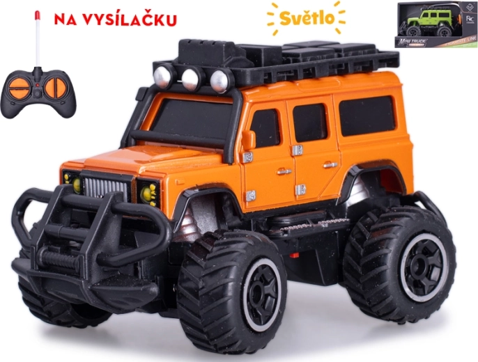 RC terénne auto 1:43 so svetlami, 27 MHz, 14 cm