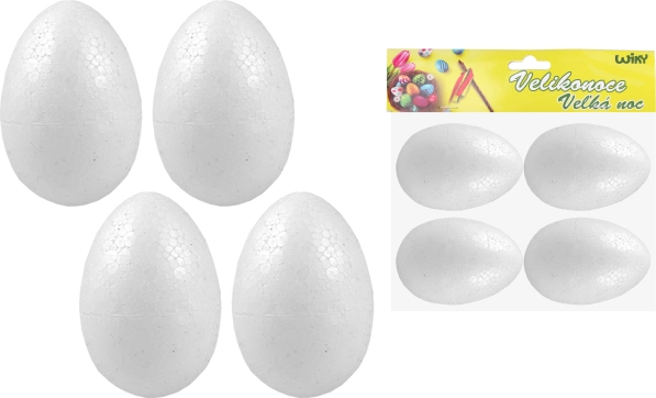 Dekoračné polystyrénové vajíčko 8 cm, 4 ks