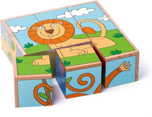 Puzzle kocky exotické zvieratá