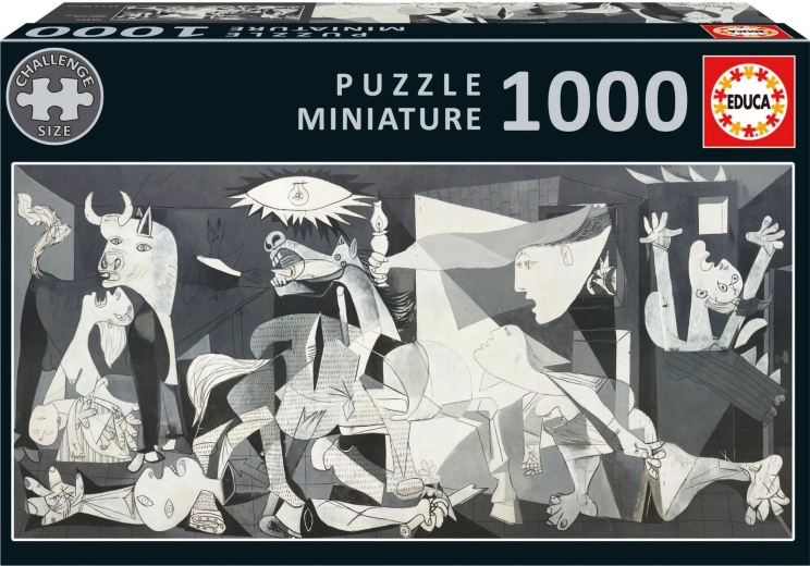 Educa panoramatické miniatúrne puzzle Guernica od Pabla Picassa – 1000 dielikov
