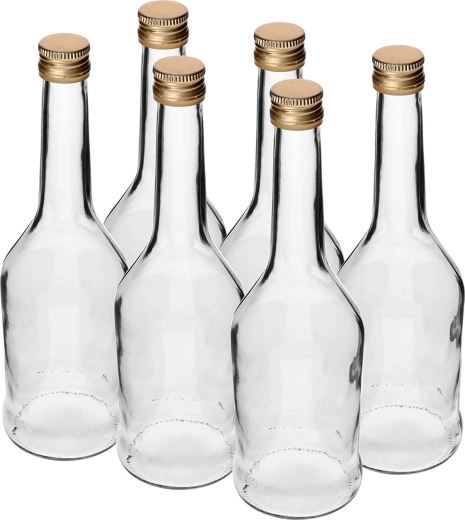 Sklenená fľaša Napoleon 500 ml so skrutkovacím uzáverom (6 ks)