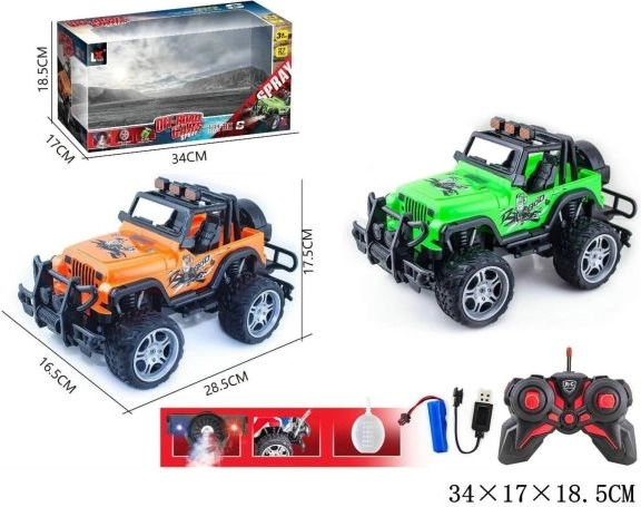 Rádiom ovládaný Jeep s nabíjačkou