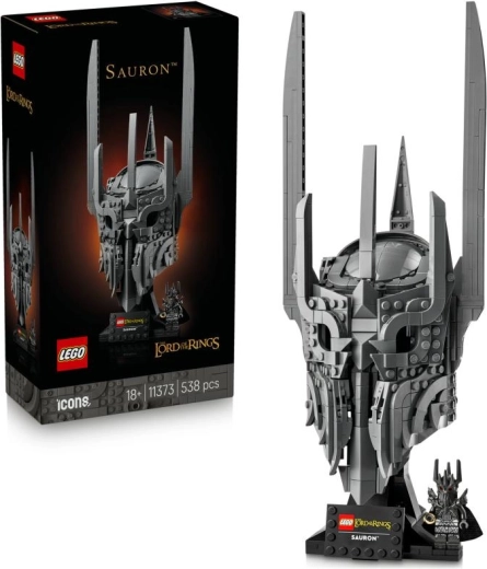 LEGO Icons Pán prsteňov: Sauronova prilba – zberateľský model na podstavci