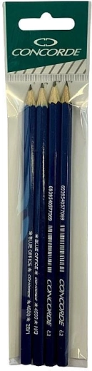 Grafitové ceruzky CONCORDE Blue Office – sada 4 ks