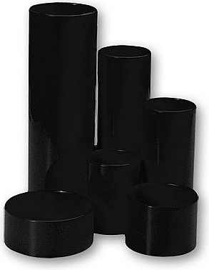 Plastový okrúhly stojan na písacie potreby CONCORDE, 6-dielny, čierny