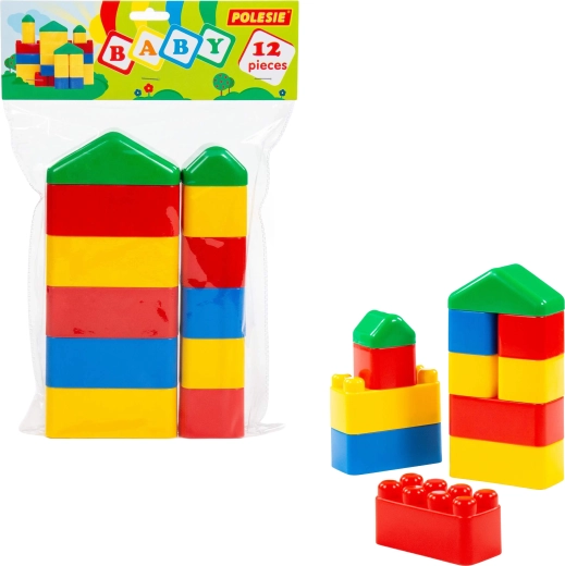 Detské stavebné kocky Baby 12 ks