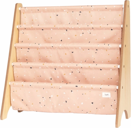 3 Sprouts stojan na knižky recycled terrazzo/clay