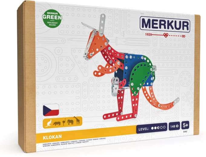 Merkur zoo klokan, 148 dielikov