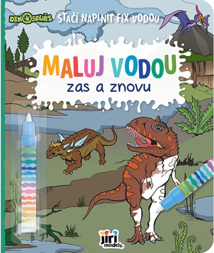 Maľuj vodou znova a znova – Dinosaury