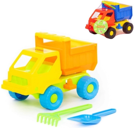Súprava na piesok Auto Kazimír s lopatkou a hrabličkami