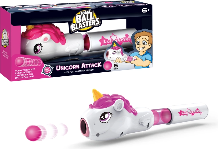 Airsoftová pištoľ Jednorožec so 6 nábojmi pre deti