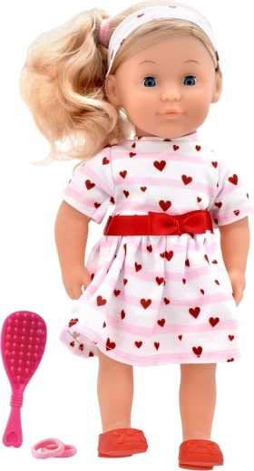 Dolls World bábika Charlotte 36 cm – ružová princezná so srdiečkami