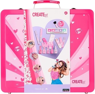 Create It! veľká sada detských líčidiel v kovovej plechovke