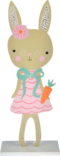 Drevená veľkonočná dekorácia zajačik 17,5 cm