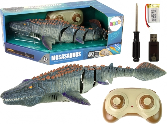 Diaľkovo ovládaný plávajúci morský Mosasaurus RC