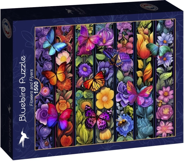 Bluebird puzzle Kvety a motýle 1500 dielikov