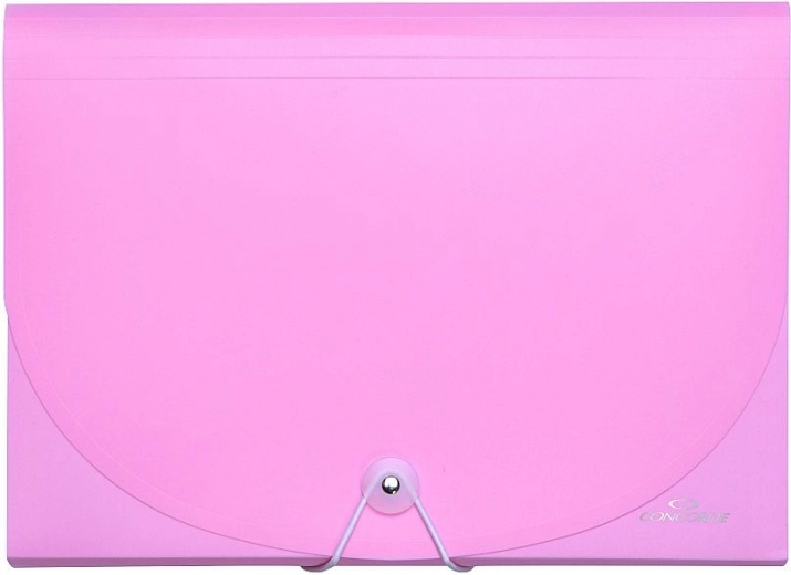 Dosky na dokumenty s gumou A4, 7 vreciek, pastelovo ružové