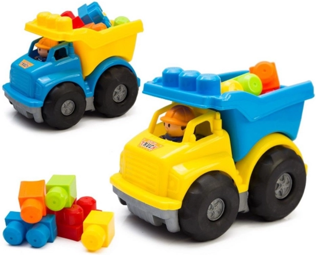 Sklápacie auto so stavebnými kockami - 1 kus