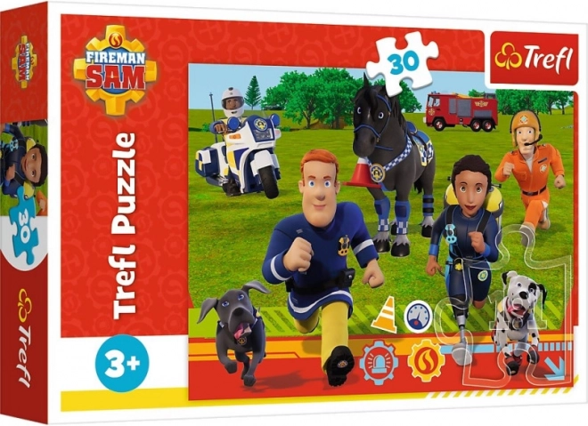 Puzzle POŽIARNIK SAM – pripravení pomáhať, 30 dielikov, TREFL