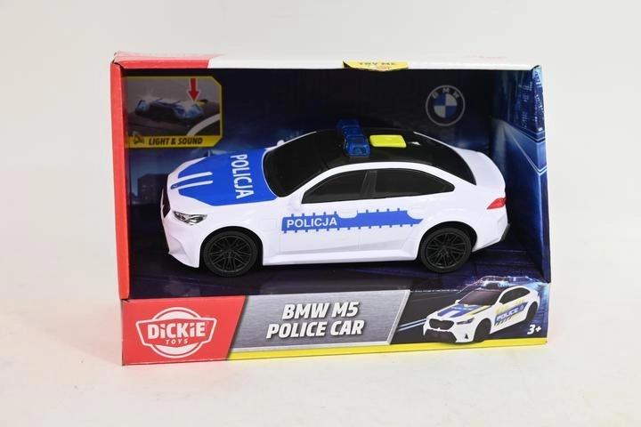 Dickie SOS policajné auto BMW M3/M5 15 cm