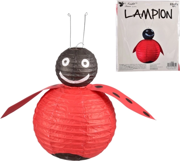 Lampión Lienka – červený papierový