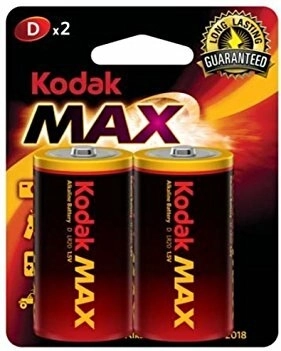 Kodak Alkaline Max alkalické batérie D 1,5 V, 2 ks