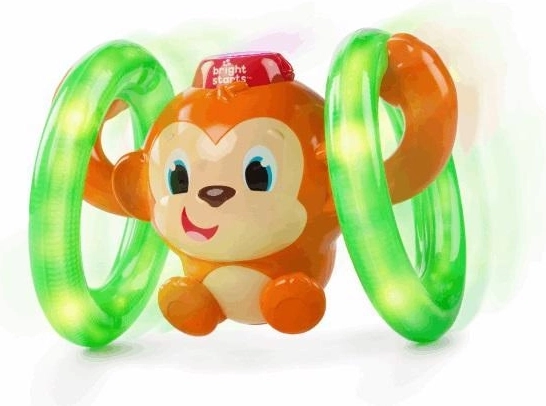 Bright Starts svietiaca hudobná opička Roll & Glow, 6–36 mesiacov