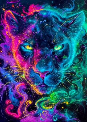 Puzzle neónový panter 1000 dielikov