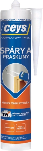 Akrylátový tmel na škáry a praskliny 280 ml sivý mat CEYS