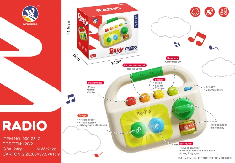 multifunkčné detské rádio so zvukmi