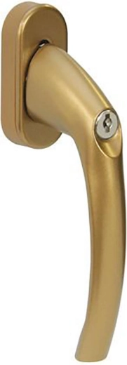 Uzamykateľná okenná a dverná kľučka z hliníka F4 bronz