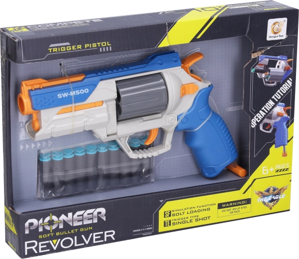 Revolver Pioneer – pištoľ s penovými nábojmi 25 cm